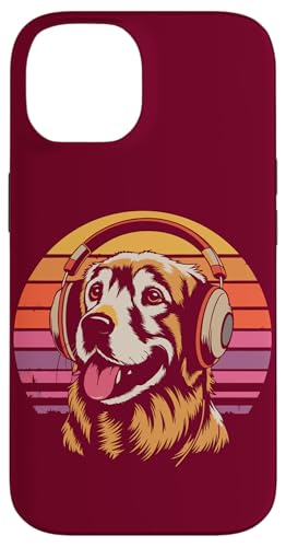 Golden Retriever Kopfhörer Musik Hund Hülle für iPhone 14 von Dog Lover Gifts & Tees
