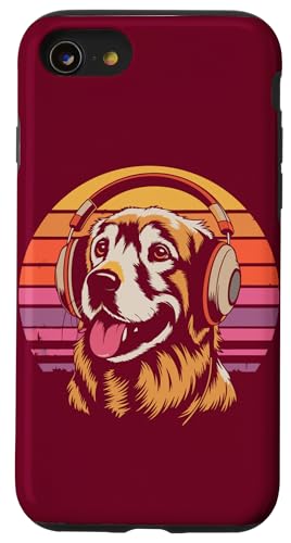 Golden Retriever Kopfhörer Musik Hund Hülle für iPhone SE (2020) / 7 / 8 von Dog Lover Gifts & Tees