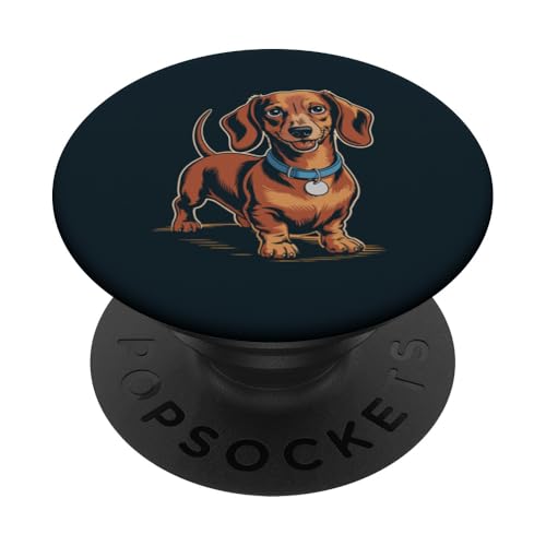 Happy Dackel PopSockets Klebender PopGrip von Dog Lover Gifts & Tees