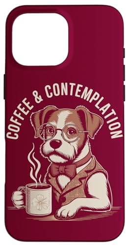 Hipster Dog Kaffeehund im Vintage-Stil Hülle für iPhone 16 Pro Max von Dog Lover Gifts & Tees