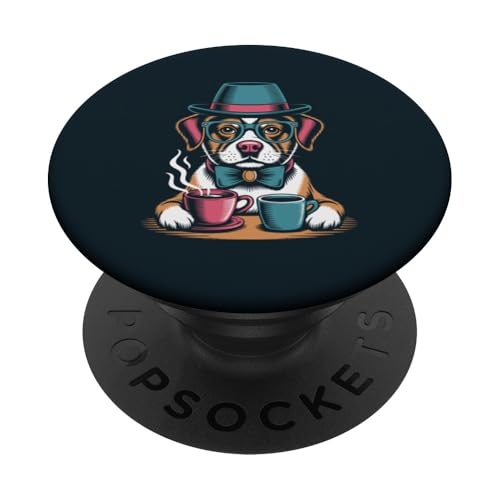 Hipster-Hund PopSockets Klebender PopGrip von Dog Lover Gifts & Tees