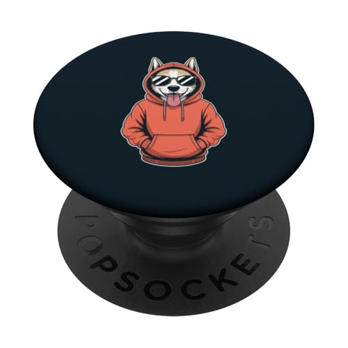 Hipster Hund Sonnenbrille Hund PopSockets Klebender PopGrip von Dog Lover Gifts & Tees