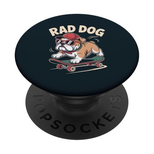 Hund auf Skateboard Skating Hund PopSockets Klebender PopGrip Hund auf Skateboard Skating Hund PopSockets Klebender PopGrip von Dog Lover Gifts & Tees
