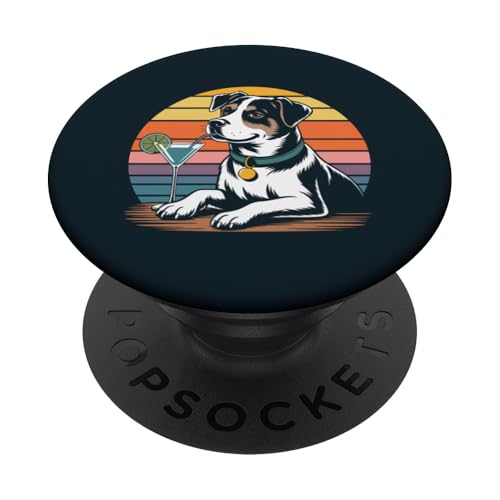 Hund trinkt Cocktail Dog PopSockets Klebender PopGrip von Dog Lover Gifts & Tees