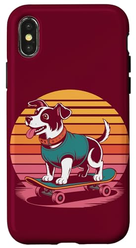 Jack Russell Terrier Skateboard Hund Hülle für iPhone X/XS Jack Russell Terrier Skateboard Hund Hülle für iPhone X/XS von Dog Lover Gifts & Tees