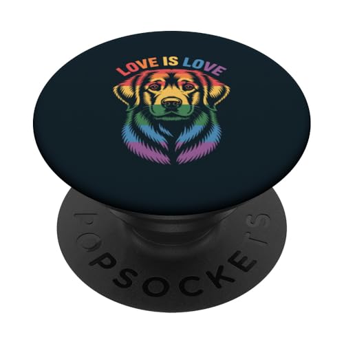 Queer Dog Pride Flagge Hund PopSockets Klebender PopGrip von Dog Lover Gifts & Tees
