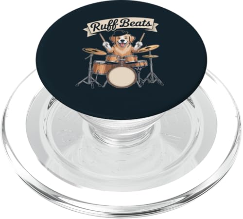 Schlagzeuger Dog Drum Set Hund PopSockets PopGrip für MagSafe von Dog Lover Gifts & Tees
