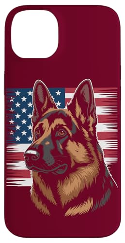 Sheepdog Amerikanische Flagge USA Hund Hülle für iPhone 14 Plus von Dog Lover Gifts & Tees
