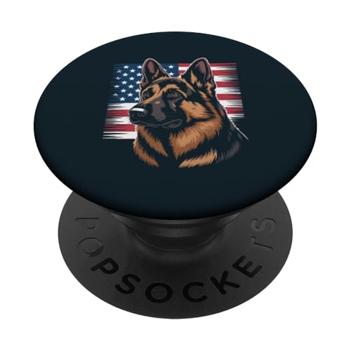 Sheepdog Amerikanische Flagge USA Hund PopSockets Klebender PopGrip von Dog Lover Gifts & Tees