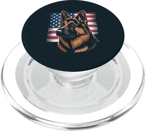Sheepdog Amerikanische Flagge USA Hund PopSockets PopGrip für MagSafe von Dog Lover Gifts & Tees