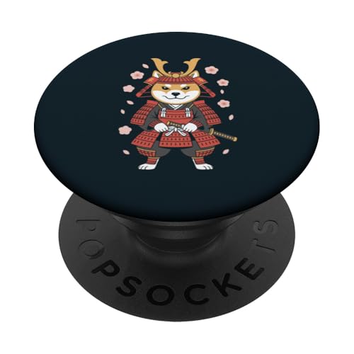 Shiba Inu Samurai Hund PopSockets Klebender PopGrip von Dog Lover Gifts & Tees