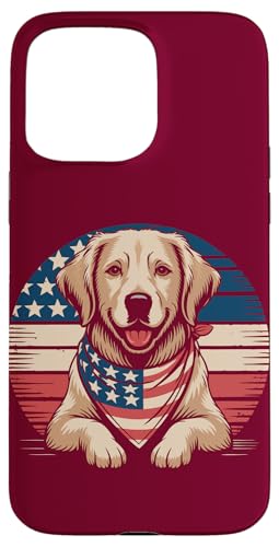 USA Golden Retriever Amerikanische Flagge Hund Hülle für iPhone 15 Pro Max USA Golden Retriever Amerikanische Flagge Hund Hülle für iPhone 15 Pro Max von Dog Lover Gifts & Tees