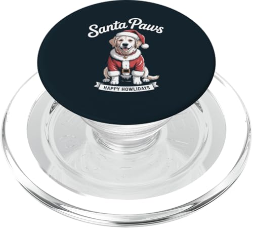 Weihnachts-Golden Retriever Weihnachtsmann-Pfotenhund PopSockets PopGrip für MagSafe von Dog Lover Gifts & Tees