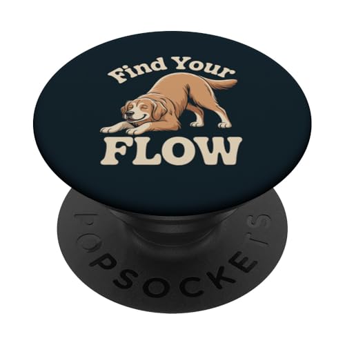 Yoga Golden Retriever Yogi Hund PopSockets Klebender PopGrip von Dog Lover Gifts & Tees