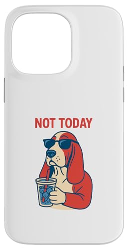 Basset Hound Not Today Hipster-Trinksoda, Vintage-Kunst Hülle für iPhone 14 Pro Max von Dog Pop Art Prints