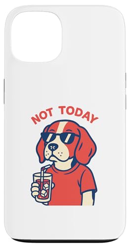 Beagle Not Today Minimalistisches Trinksoda für Hunde, Vintage-Stil Hülle für iPhone 13 von Dog Pop Art Prints