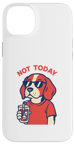 Beagle Not Today Minimalistisches Trinksoda für Hunde, Vintage-Stil Hülle für iPhone 14 Plus von Dog Pop Art Prints