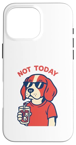 Beagle Not Today Minimalistisches Trinksoda für Hunde, Vintage-Stil Hülle für iPhone 16 Pro Max Beagle Not Today Minimalistisches Trinksoda für Hunde, Vintage-Stil Hülle für iPhone 16 Pro Max von Dog Pop Art Prints