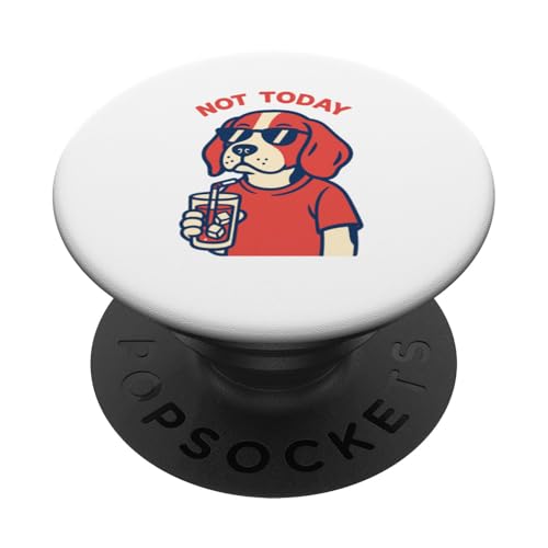 Beagle Not Today Minimalistisches Trinksoda für Hunde, Vintage-Stil PopSockets Klebender PopGrip Beagle Not Today Minimalistisches Trinksoda für Hunde, Vintage-Stil PopSockets Klebender PopGrip von Dog Pop Art Prints