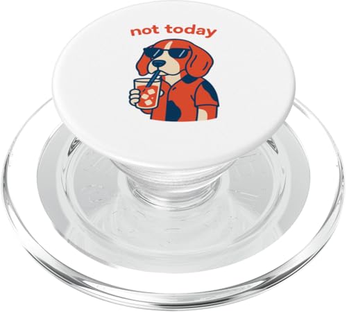 Beagle Not Today Minimalistisches Trinksoda für Hunde, Vintage-Stil PopSockets PopGrip für MagSafe Beagle Not Today Minimalistisches Trinksoda für Hunde, Vintage-Stil PopSockets PopGrip für MagSafe von Dog Pop Art Prints