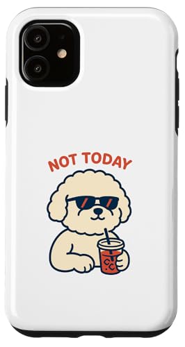 Bichon Frise Not Today Hipster-Trinksoda, Vintage-Stil Hülle für iPhone 11 von Dog Pop Art Prints