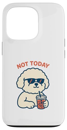 Bichon Frise Not Today Hipster-Trinksoda, Vintage-Stil Hülle für iPhone 13 Pro von Dog Pop Art Prints