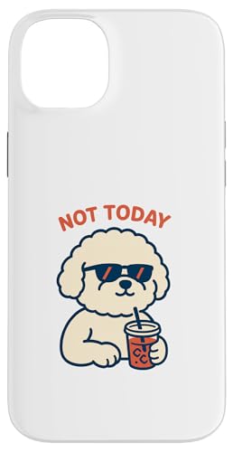 Bichon Frise Not Today Hipster-Trinksoda, Vintage-Stil Hülle für iPhone 14 Plus von Dog Pop Art Prints