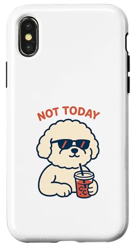 Bichon Frise Not Today Hipster-Trinksoda, Vintage-Stil Hülle für iPhone X/XS Bichon Frise Not Today Hipster-Trinksoda, Vintage-Stil Hülle für iPhone X/XS von Dog Pop Art Prints