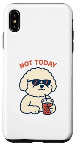 Bichon Frise Not Today Hipster-Trinksoda, Vintage-Stil Hülle für iPhone XS Max von Dog Pop Art Prints