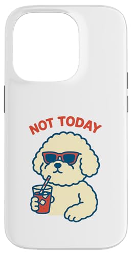 Bichon Frise Not Today Minimalistisches Trinksoda für Hunde, Vintage-Stil Hülle für iPhone 14 Pro Bichon Frise Not Today Minimalistisches Trinksoda für Hunde, Vintage-Stil Hülle für iPhone 14 Pro von Dog Pop Art Prints