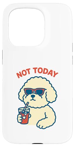 Bichon Frise Not Today Minimalistisches Trinksoda für Hunde, Vintage-Stil Hülle für iPhone 15 Pro Bichon Frise Not Today Minimalistisches Trinksoda für Hunde, Vintage-Stil Hülle für iPhone 15 Pro von Dog Pop Art Prints