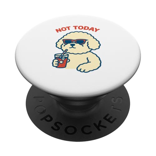 Bichon Frise Not Today Minimalistisches Trinksoda für Hunde, Vintage-Stil PopSockets Klebender PopGrip Bichon Frise Not Today Minimalistisches Trinksoda für Hunde, Vintage-Stil PopSockets Klebender PopGrip von Dog Pop Art Prints