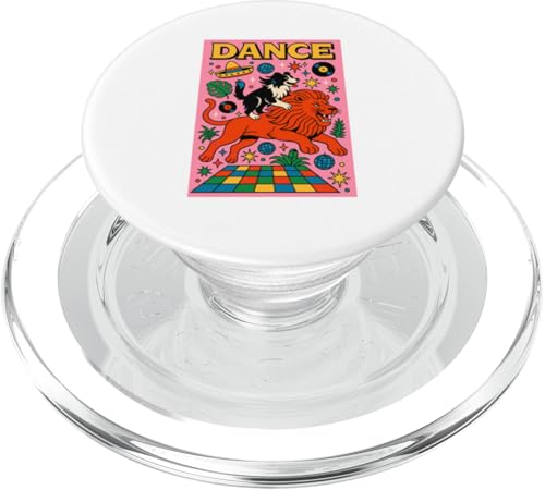 Border Collie reitet auf einem Löwen, tanzt helle Pop-Art PopSockets PopGrip für MagSafe Border Collie reitet auf einem Löwen, tanzt helle Pop-Art PopSockets PopGrip für MagSafe von Dog Pop Art Prints