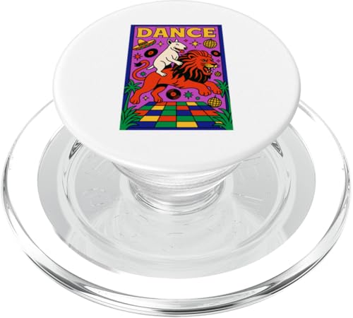 Bull Terrier reitet einen Löwentanz Bright Pop Art PopSockets PopGrip für MagSafe Bull Terrier reitet einen Löwentanz Bright Pop Art PopSockets PopGrip für MagSafe von Dog Pop Art Prints