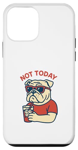 Bulldog Not Today Hipster-Trinksoda, Vintage-Kunst Hülle für iPhone 12 mini von Dog Pop Art Prints