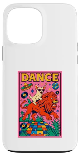 Chihuahua reitet einen Löwen Tanz, helle Pop-Art, cool Hülle für iPhone 13 Pro Max Chihuahua reitet einen Löwen Tanz, helle Pop-Art, cool Hülle für iPhone 13 Pro Max von Dog Pop Art Prints