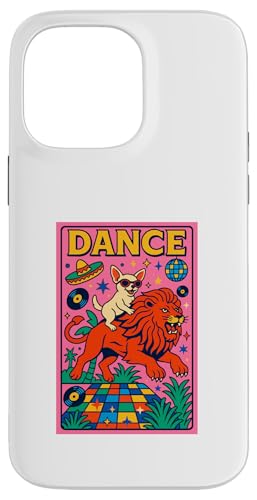 Chihuahua reitet einen Löwen Tanz, helle Pop-Art, cool Hülle für iPhone 14 Pro Max Chihuahua reitet einen Löwen Tanz, helle Pop-Art, cool Hülle für iPhone 14 Pro Max von Dog Pop Art Prints