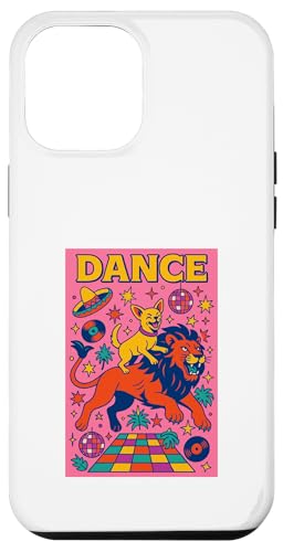 Chihuahua reitet einen Löwen Tanz, helle Pop-Art, lustig Hülle für iPhone 12 Pro Max Chihuahua reitet einen Löwen Tanz, helle Pop-Art, lustig Hülle für iPhone 12 Pro Max von Dog Pop Art Prints