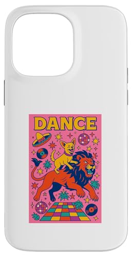 Chihuahua reitet einen Löwen Tanz, helle Pop-Art, lustig Hülle für iPhone 14 Pro Max Chihuahua reitet einen Löwen Tanz, helle Pop-Art, lustig Hülle für iPhone 14 Pro Max von Dog Pop Art Prints