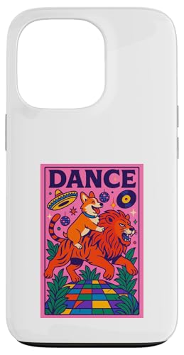 Corgi reitet auf einem Löwentanz, helle Pop-Art, cooler walisischer Corgi Hülle für iPhone 13 Pro Corgi reitet auf einem Löwentanz, helle Pop-Art, cooler walisischer Corgi Hülle für iPhone 13 Pro von Dog Pop Art Prints