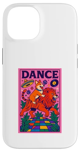 Corgi reitet auf einem Löwentanz, helle Pop-Art, cooler walisischer Corgi Hülle für iPhone 14 Corgi reitet auf einem Löwentanz, helle Pop-Art, cooler walisischer Corgi Hülle für iPhone 14 von Dog Pop Art Prints