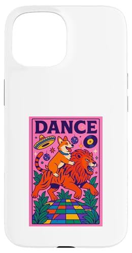 Corgi reitet auf einem Löwentanz, helle Pop-Art, cooler walisischer Corgi Hülle für iPhone 15 Corgi reitet auf einem Löwentanz, helle Pop-Art, cooler walisischer Corgi Hülle für iPhone 15 von Dog Pop Art Prints