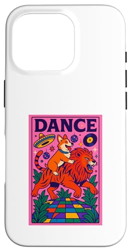 Corgi reitet auf einem Löwentanz, helle Pop-Art, cooler walisischer Corgi Hülle für iPhone 16 Pro Corgi reitet auf einem Löwentanz, helle Pop-Art, cooler walisischer Corgi Hülle für iPhone 16 Pro von Dog Pop Art Prints