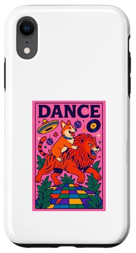 Corgi reitet auf einem Löwentanz, helle Pop-Art, cooler walisischer Corgi Hülle für iPhone XR Corgi reitet auf einem Löwentanz, helle Pop-Art, cooler walisischer Corgi Hülle für iPhone XR von Dog Pop Art Prints