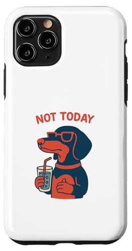Dackel Not Today Hipster Drinking Soda Vintage Hülle für iPhone 11 Pro von Dog Pop Art Prints