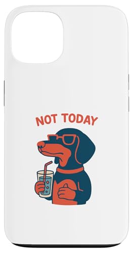 Dackel Not Today Hipster Drinking Soda Vintage Hülle für iPhone 13 von Dog Pop Art Prints