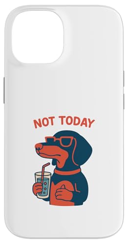 Dackel Not Today Hipster Drinking Soda Vintage Hülle für iPhone 14 von Dog Pop Art Prints