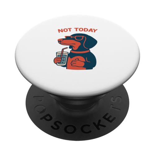 Dackel Not Today Hipster Drinking Soda Vintage PopSockets Klebender PopGrip Dackel Not Today Hipster Drinking Soda Vintage PopSockets Klebender PopGrip von Dog Pop Art Prints