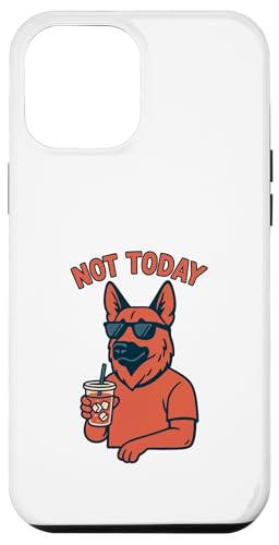 Deutscher Schäferhund Not Today Hipster Drinking Soda Vintage Art Hülle für iPhone 12 Pro Max von Dog Pop Art Prints