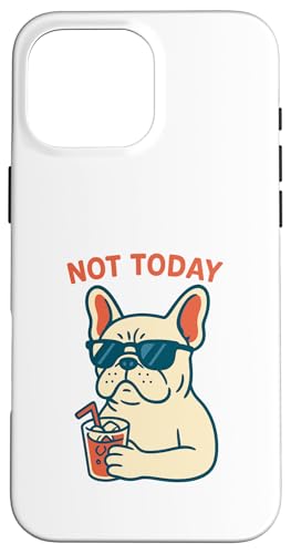 Französische Bulldogge Not Today Hipster trinkt Limonade, Vintage-Kunst Hülle für iPhone 16 Pro Max Französische Bulldogge Not Today Hipster trinkt Limonade, Vintage-Kunst Hülle für iPhone 16 Pro Max von Dog Pop Art Prints